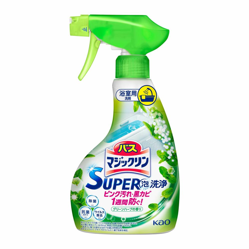 Kao Bath Magic Clean SUPER Foam Cleaner Green Herb Scent 350ml