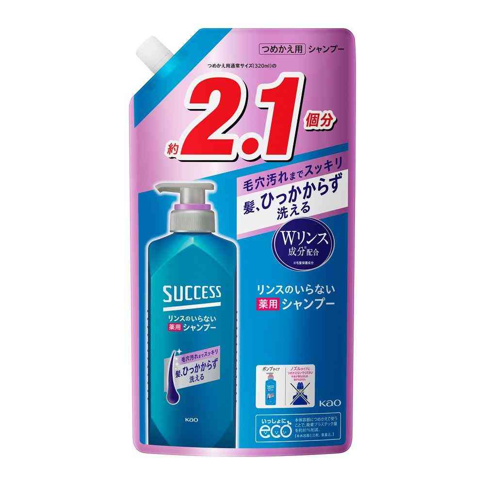 Kao Success Rinse-Free Shampoo Smooth Wash Refill 680ml