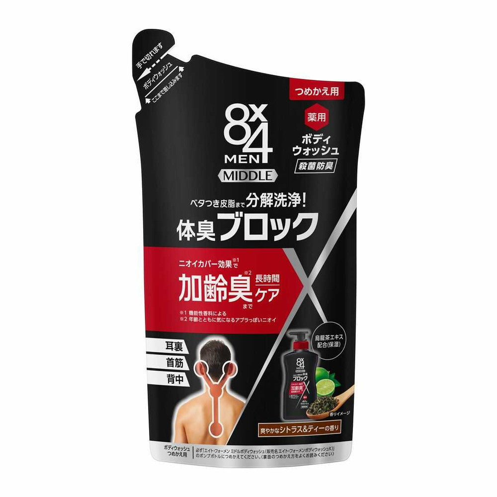 Kao 8x4MEN Middle Body Wash Refill 300ml