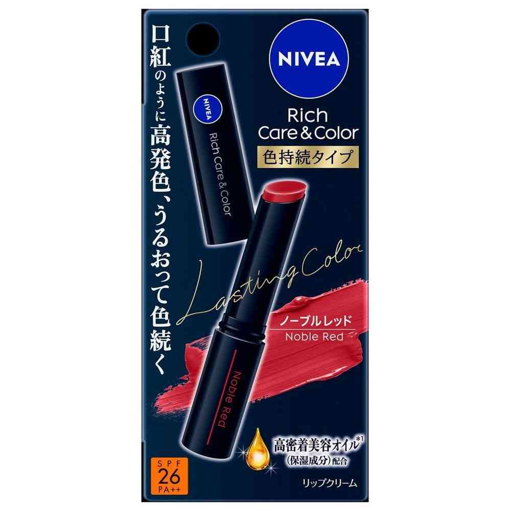 Kao Nivea Rich Care & Color Lip Long-Lasting Type Noble Red 2.0g