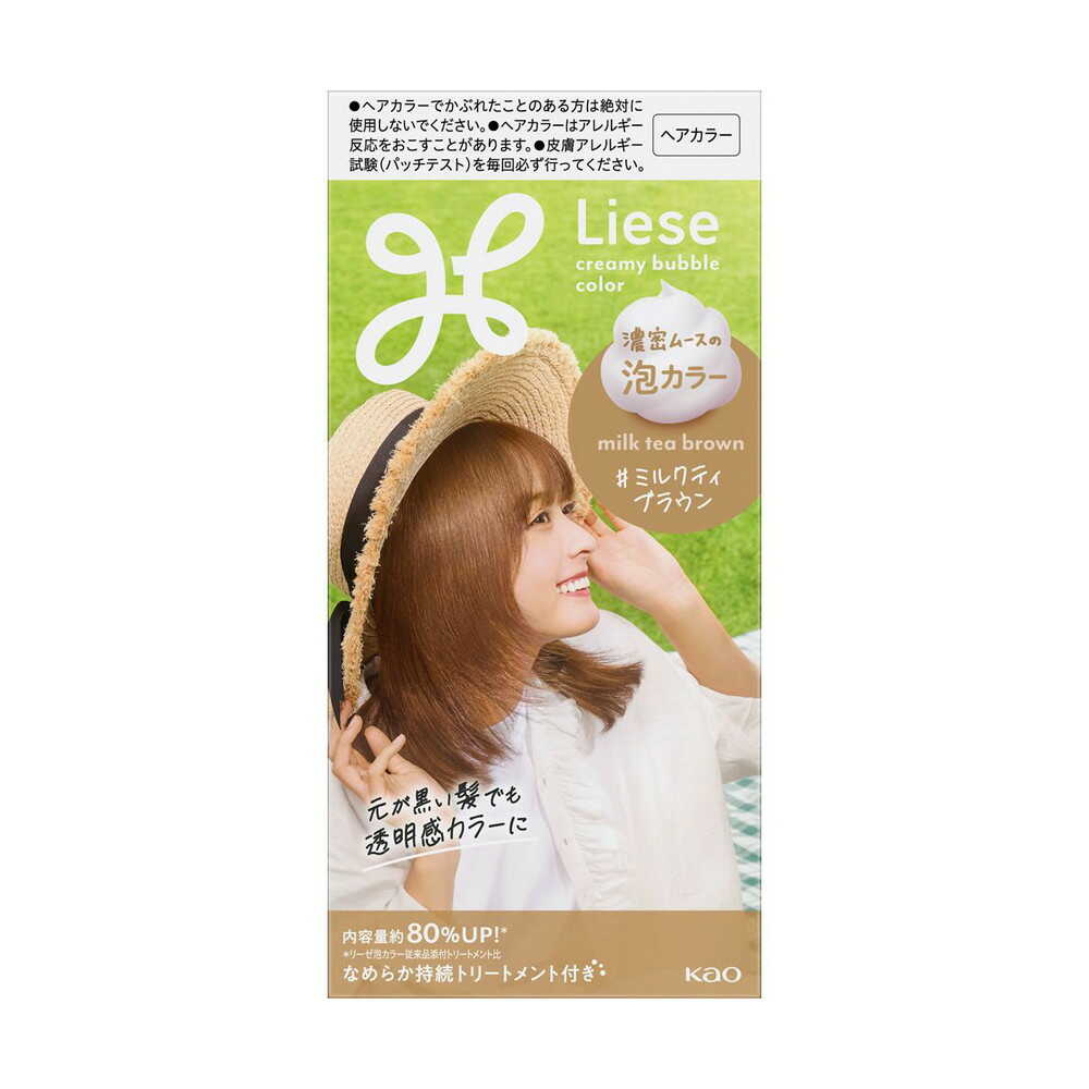 [Quasi-Drug] Kao Liese Bubble Color Milk Tea Brown 115ml