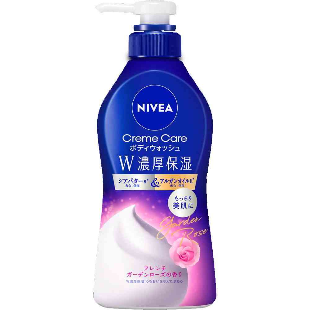 Kao Nivea Cream Care Body Wash W Rich Moisture French Garden Rose Scent Pump 460ml