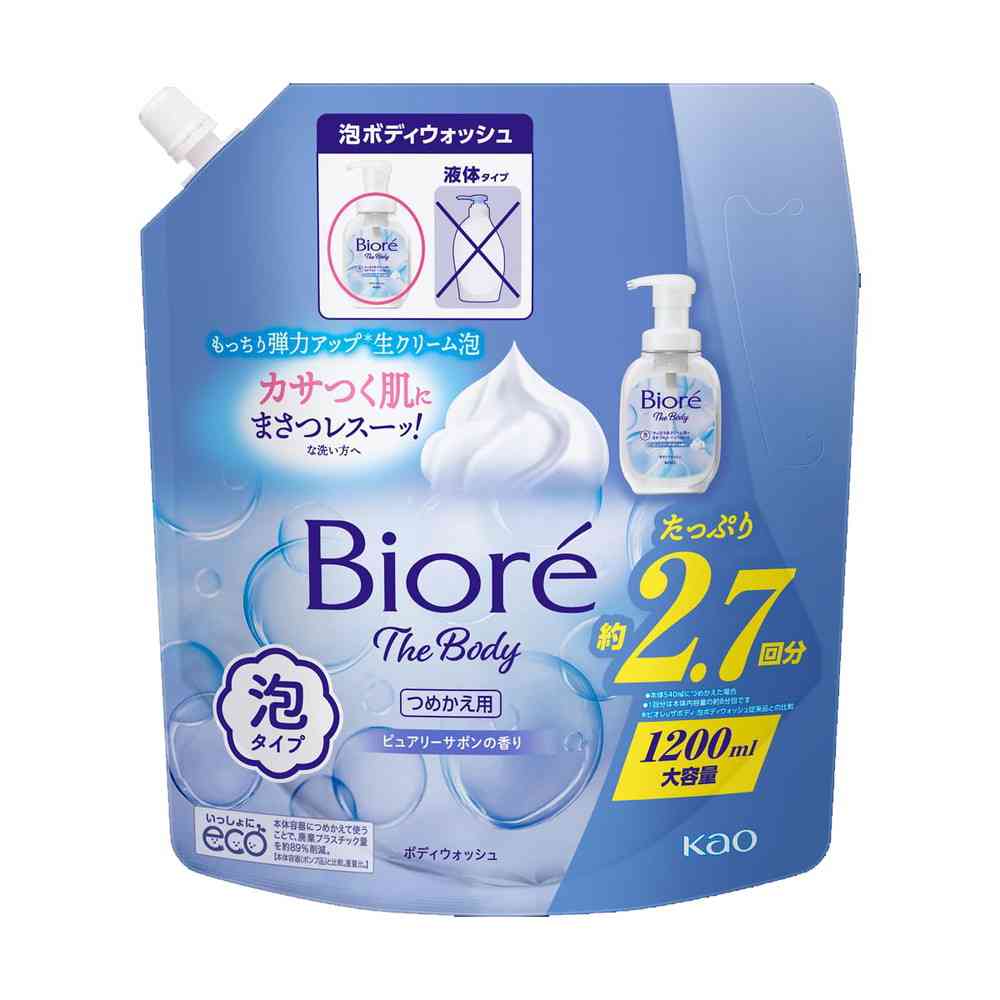 Kao Biore The Body Foam Type Purely Soap Scent Refill 1200ml