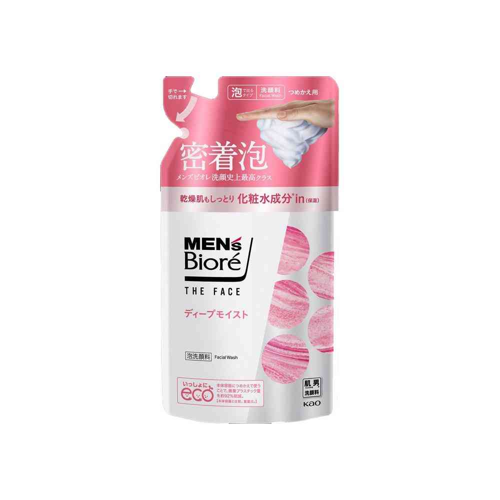 Kao Men's Biore The Face Deep Moist Refill 170mL