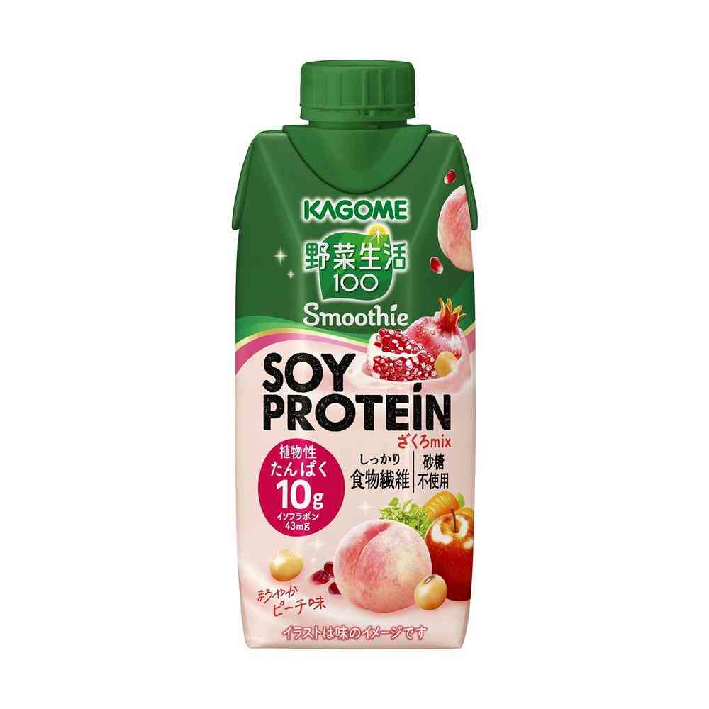 Kagome Vegetable Life 100 Smoothie SOY PROTEIN Pomegranate 330ml