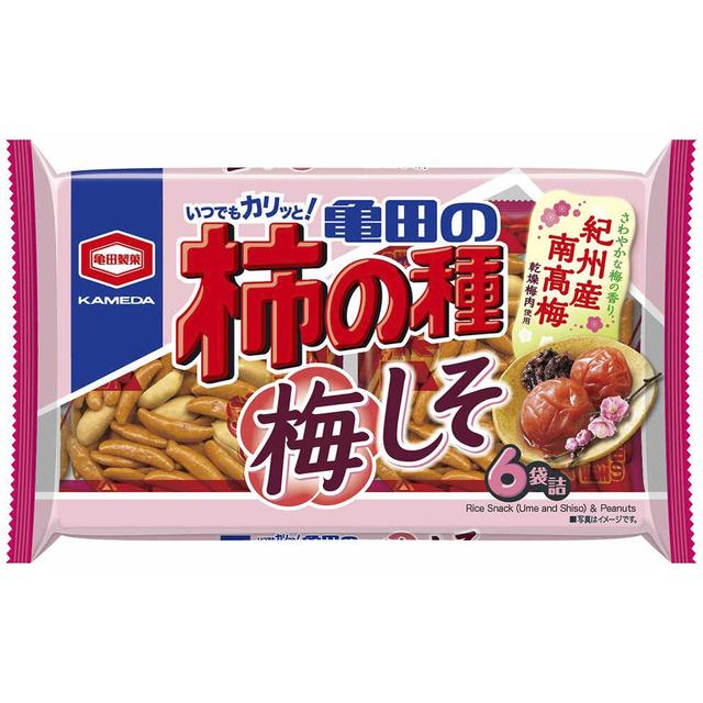 Kameda Seika Kameda's Kaki no Tane Ume Shiso 6 Pack 164g