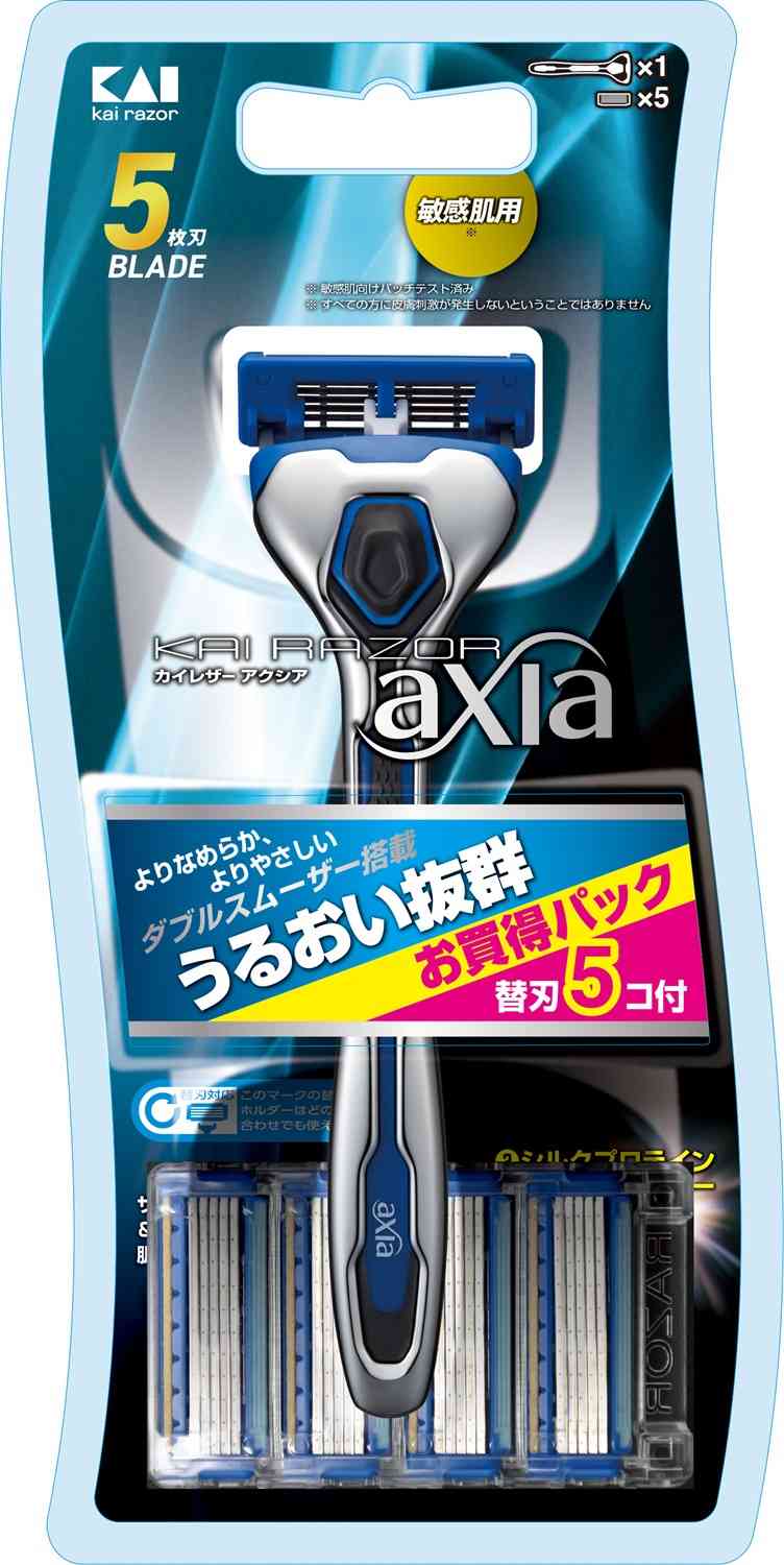 KAI KAIRAZOR axia Combo Pack (Holder + 5 Replacement Blades)
