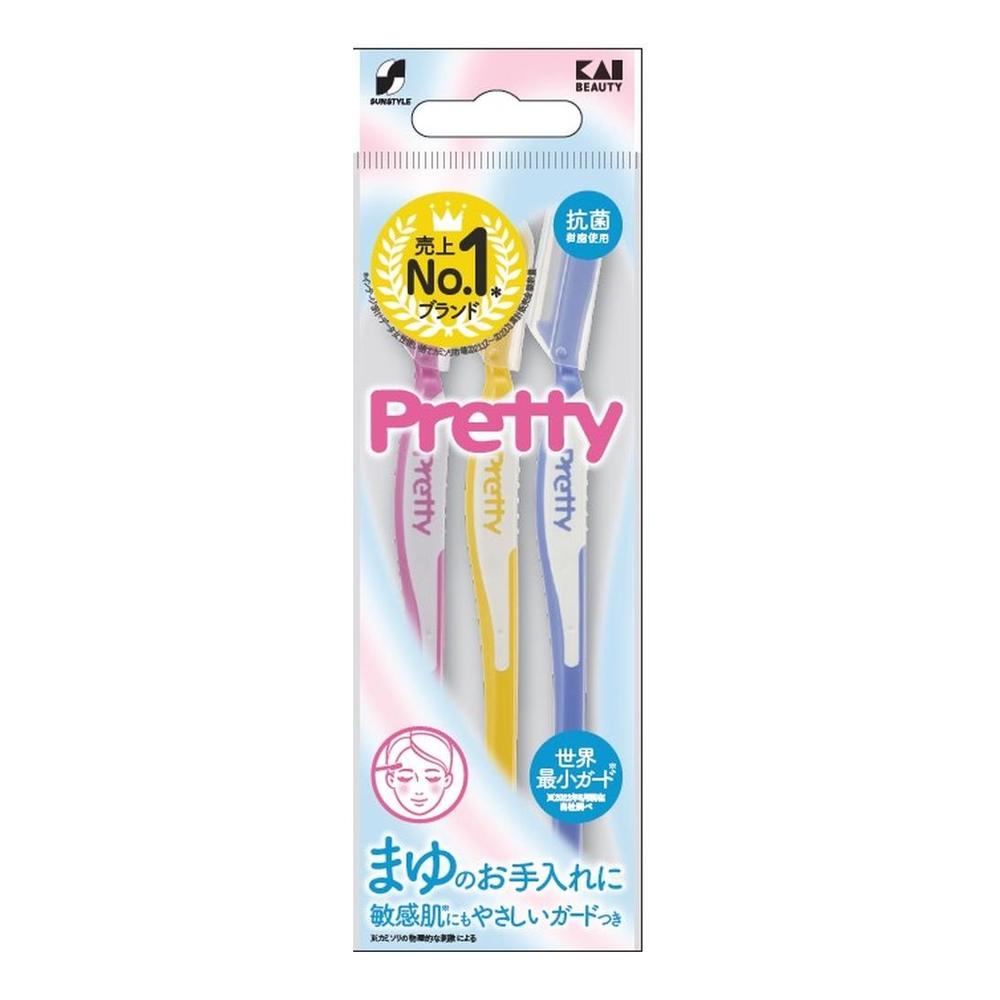 KAI Pretty Eyebrow Razor L 3 Pieces