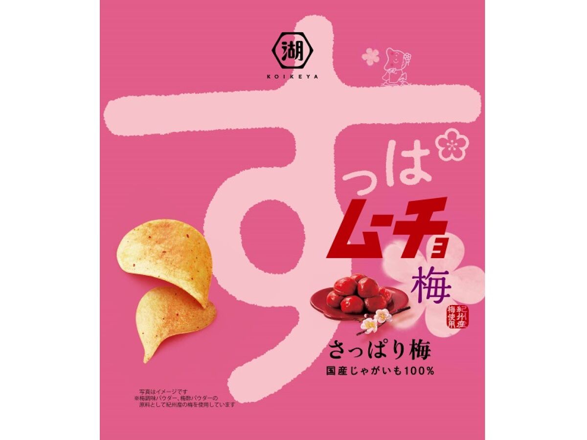 Koikeya Suppa Mucho Chips Refreshing Plum Flavor 55g