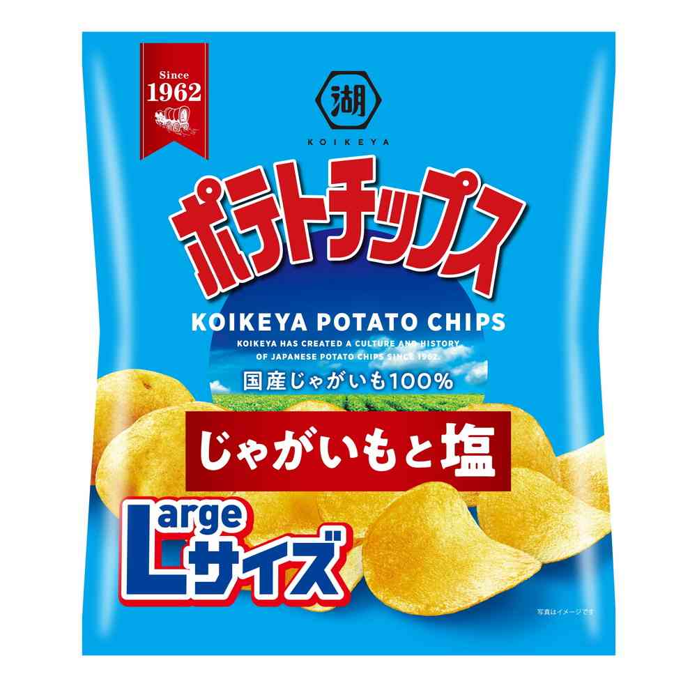 Koikeya Large Size Potato Chips Potato and Salt 112g