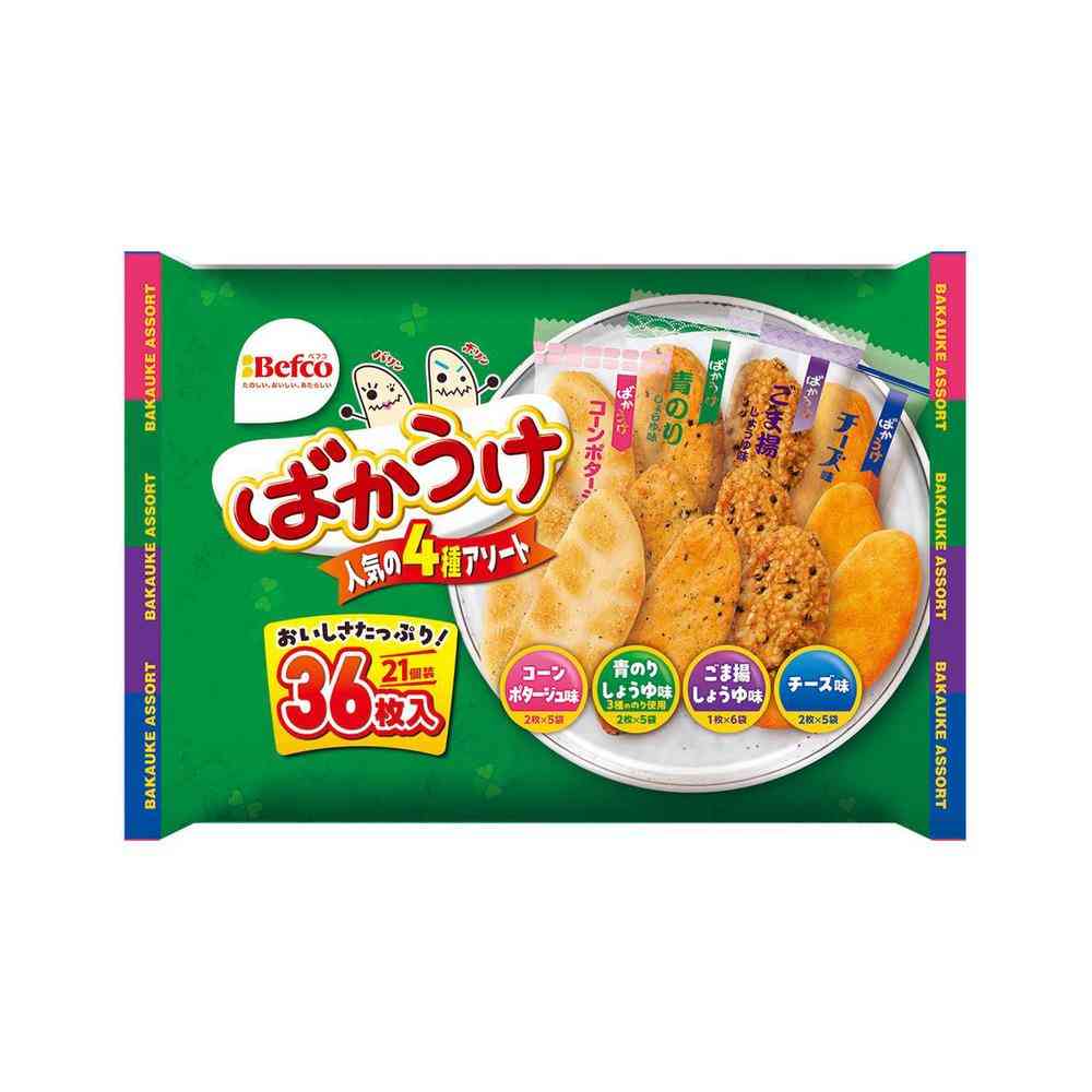 Kuriyama Rice Crackers N Baku Uke Assortment 36 Pieces