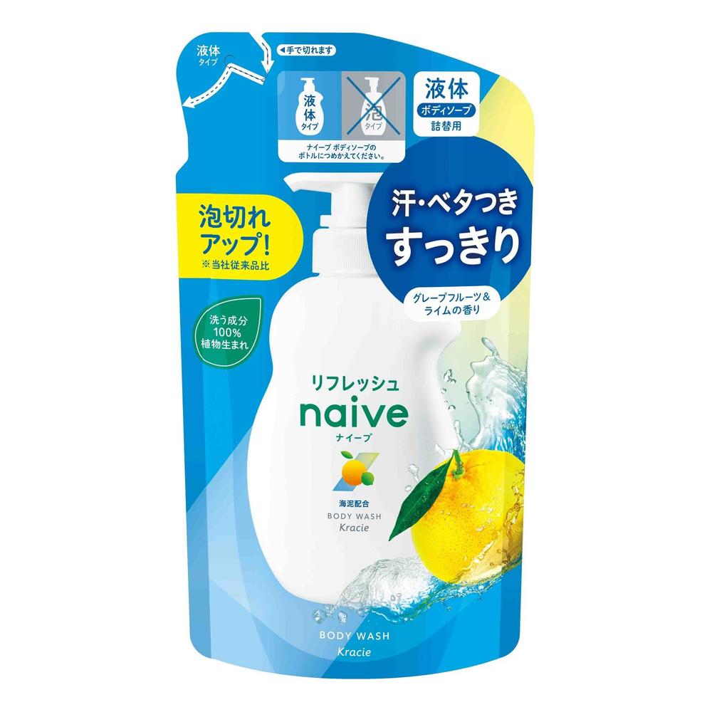 Naive Refresh Body Soap Refill 360ml