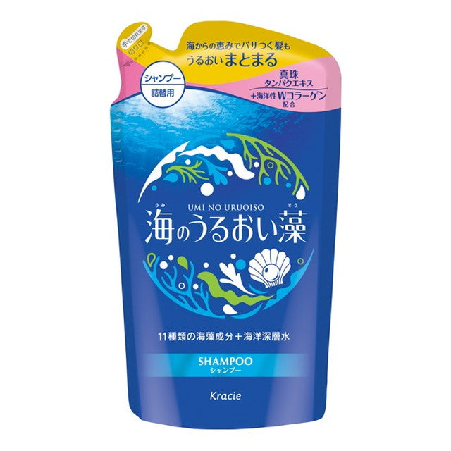 Kracie Home Products Ocean Moisture Algae Moisture Care Shampoo Refill 400ml