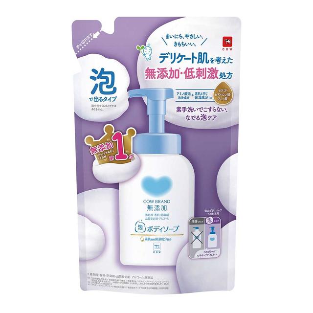 Cow Brand Additive-Free Foaming Body Soap Refill 450ml