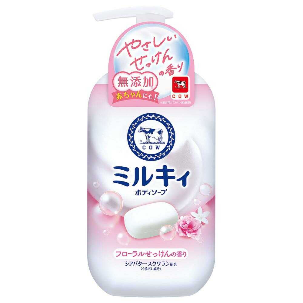 Milky Body Soap Floral Soap Scent with Pump 500ml