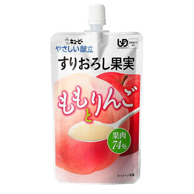 Kewpie Gentle Menu Y4-12 Grated Fruit Peach and Apple 100g