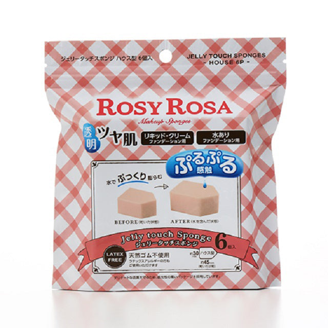 Rosy Rosa Jelly Touch Sponge House Shape 6P