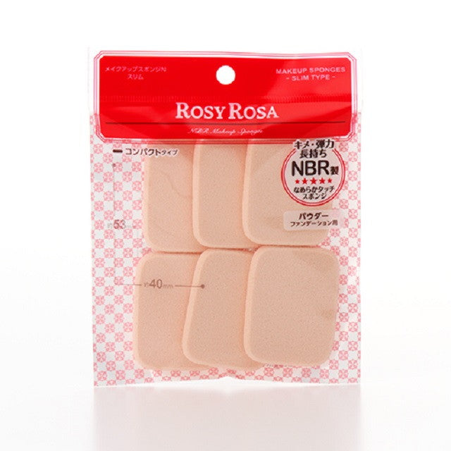 Rosy Rosa Makeup Sponge N Slim 6P
