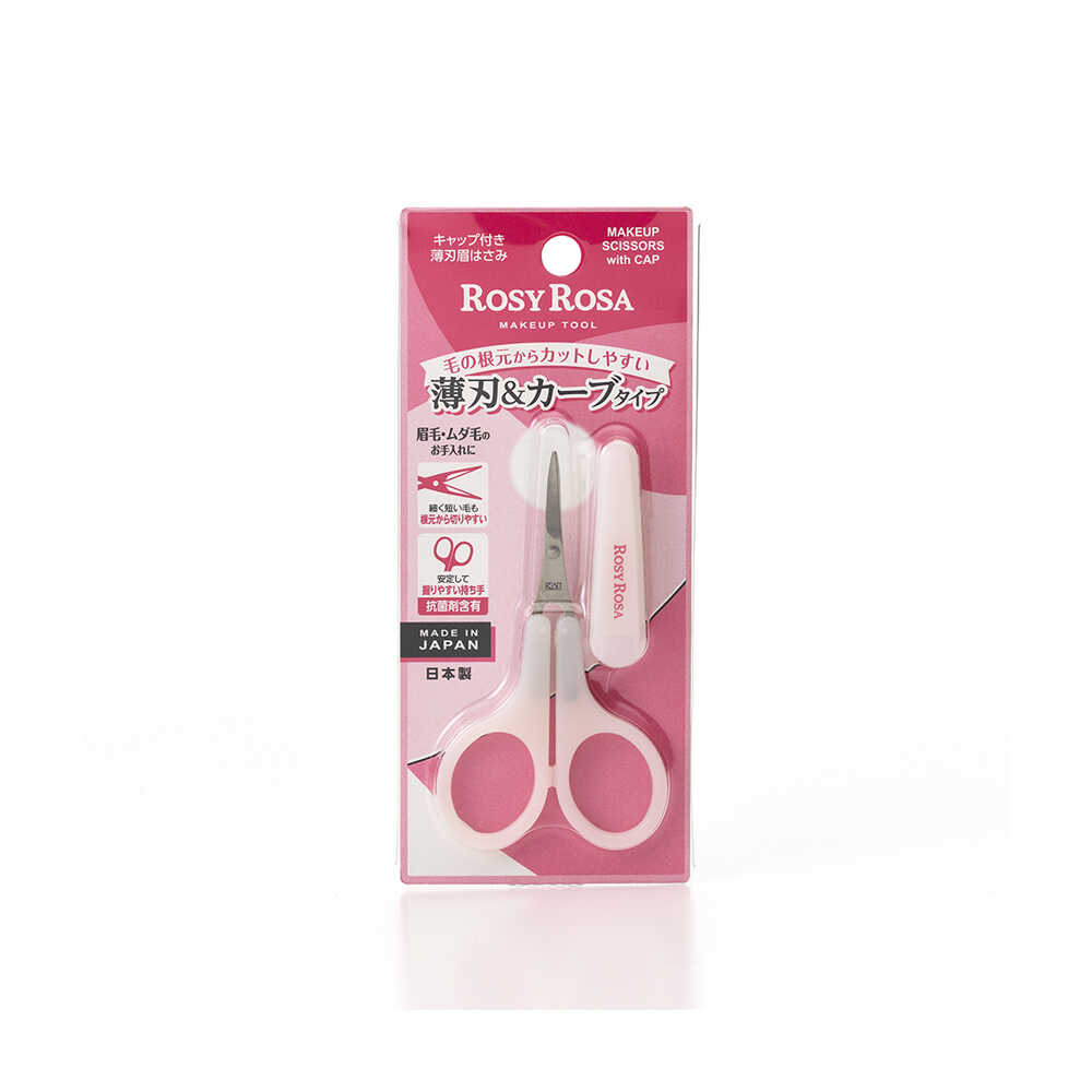 Shanti Rosy Rosa Cap-Equipped Thin Blade Eyebrow Scissors (1 Piece)