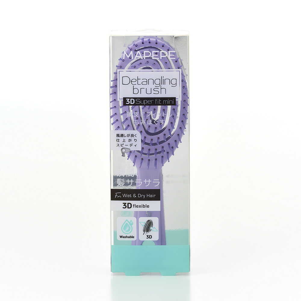 Mappepe Detangling Brush 3D Super Fit Mini Purple 1 Piece