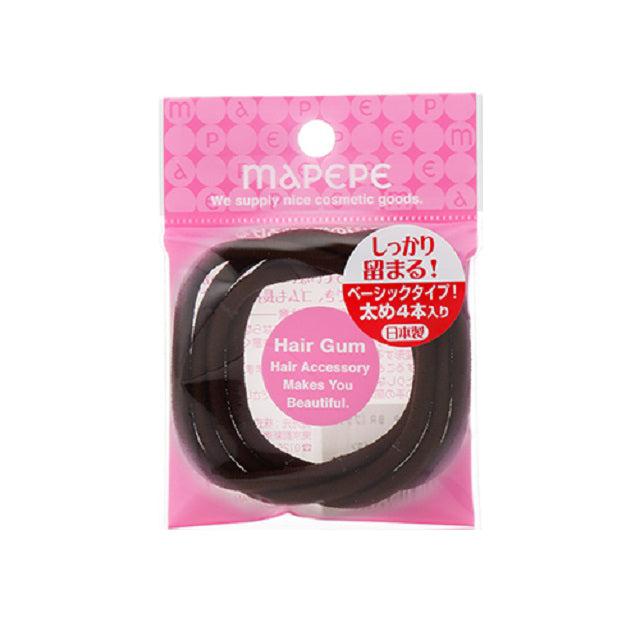 Shanti Mappepe Thick Hair Rubber Bands Brown (4 Pieces)