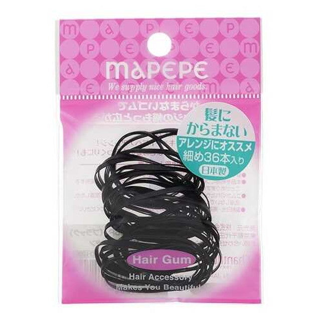 Mapepe Ring Rubber Bands Black (Thin, 36 Pieces)