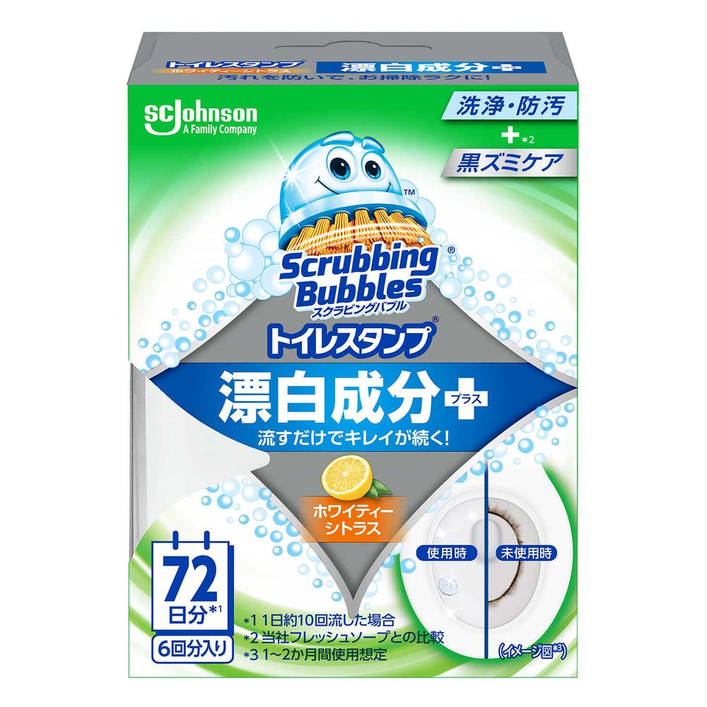 Johnson Scrubbing Bubbles Toilet Stamp Bleaching White Citrus Main Unit 6 Uses (38g)
