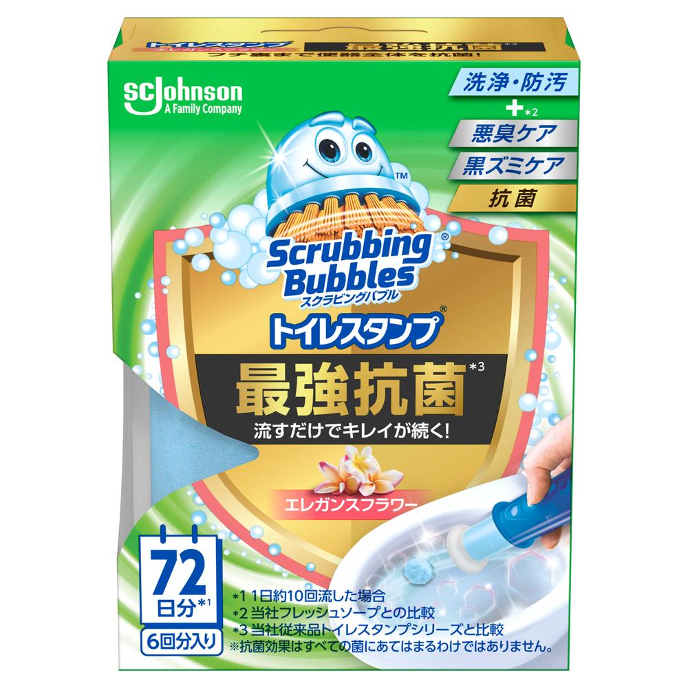 Johnson Scrubbing Bubbles Toilet Stamp Maximum Antibacterial Elegance Flower Main Unit 6 Uses (38g)