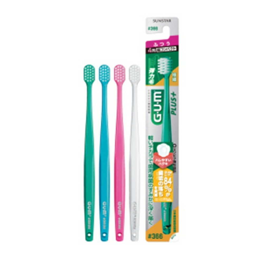 Sunstar GUM Plus Dental Brush #366 4-Row Ultra Compact, Regular