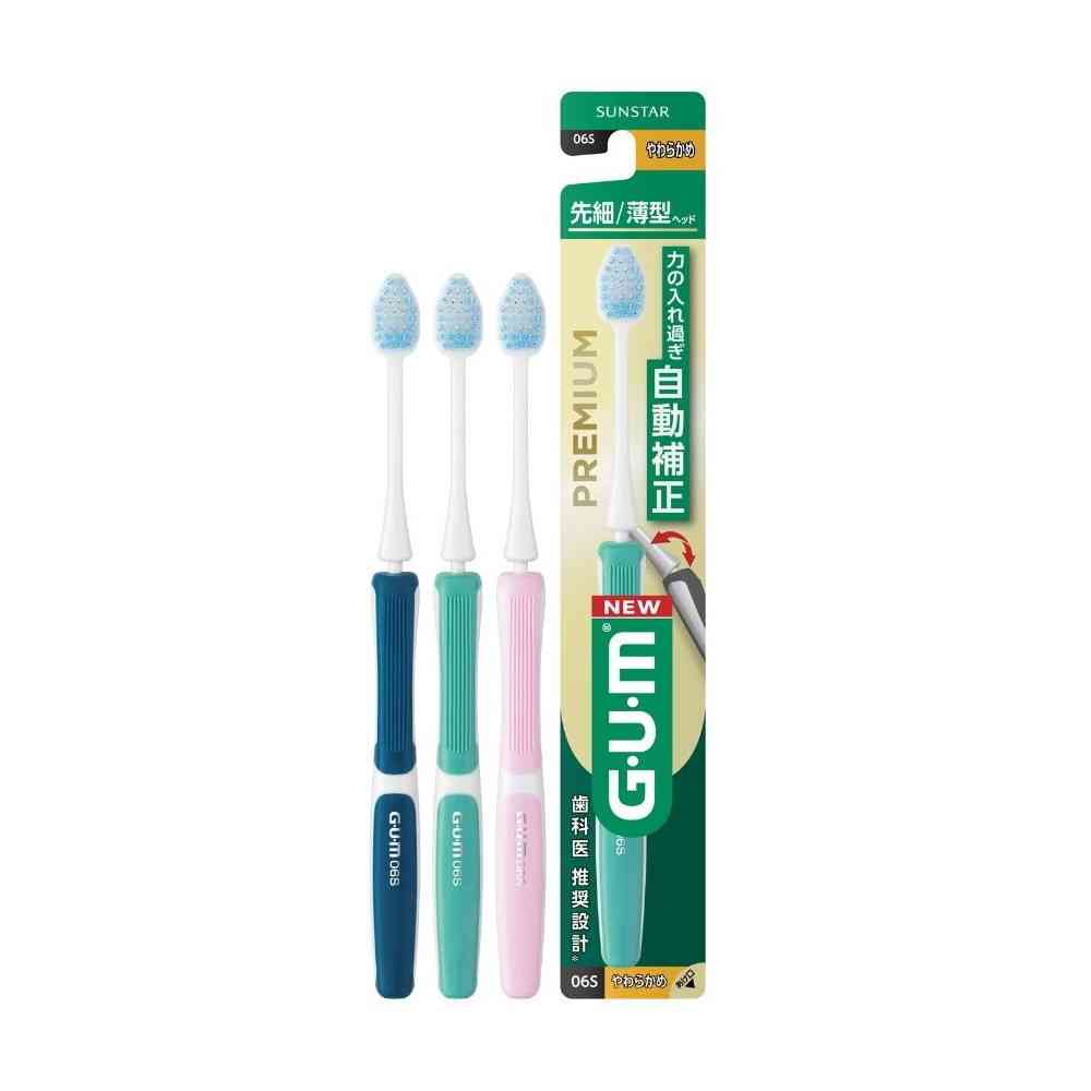 Sunstar Gum Premium Brush #06S Slim Type Soft 1 Piece (Color Selection Not Available)