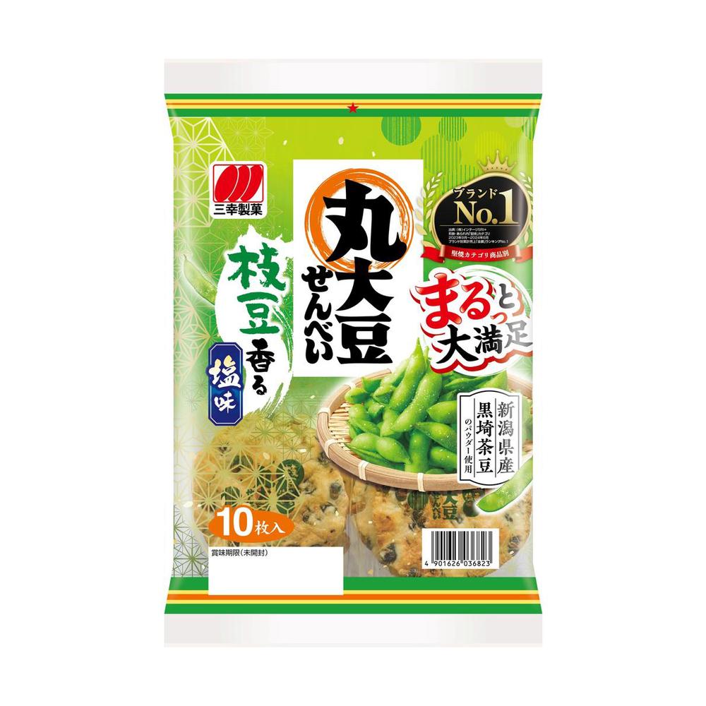 Sanko Round Soybean Crackers with Edamame Flavor 10 Pieces
