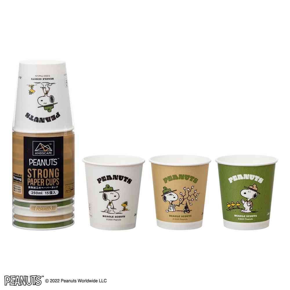 Sunnap C2515ASN FMX Andscape Strong Cup Snoopy 250ml 15 Pieces