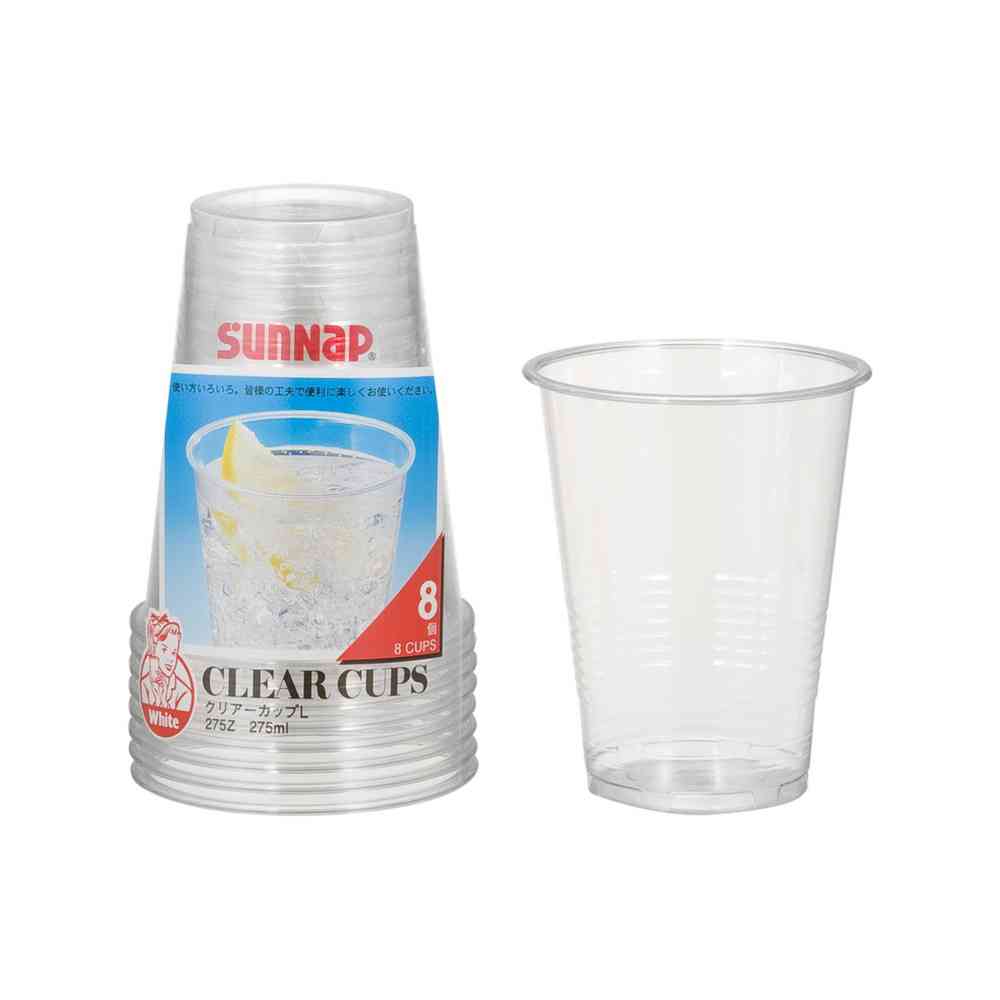 Sunnap 275Z Clear Cup L 275ml 8 Pieces