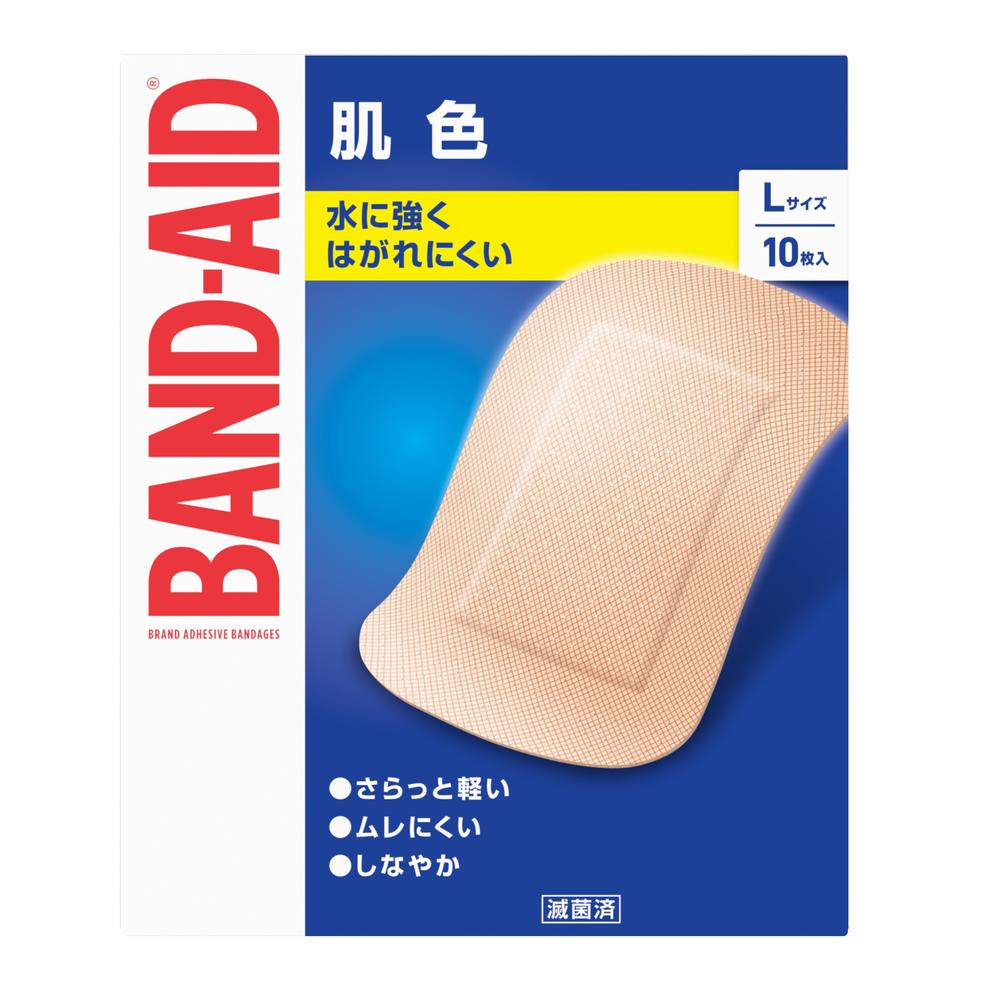 Band-Aid Skin Color L Size 10 Pieces