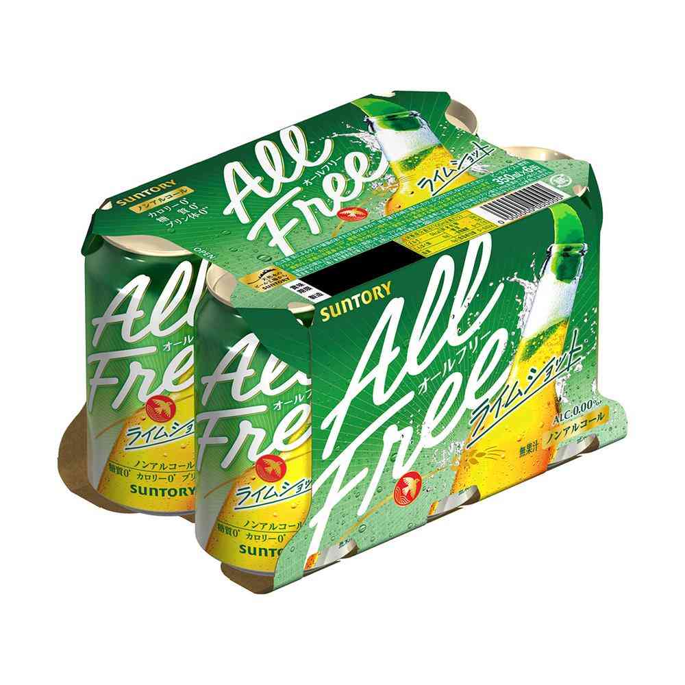 Suntory All-Free Lime Shot 350ml x 6