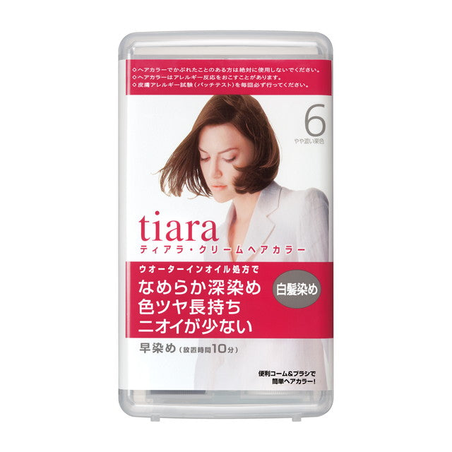 Shiseido Tiara Cream Hair Color 6 Dark Chestnut Brown