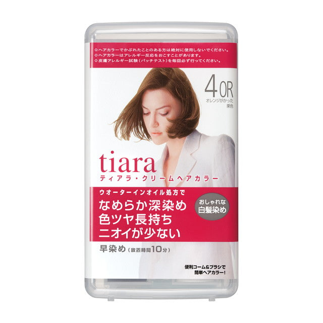 Shiseido Tiara Cream Hair Color 4OR Orange-Tinted Chestnut