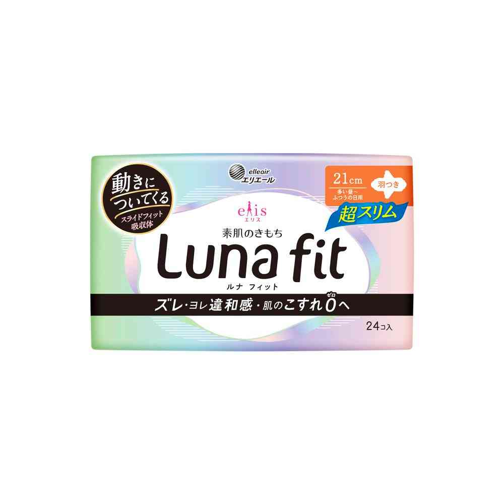 Daio Paper Elis Skin Feel Luna Fit Ultra Slim Heavy Day to Normal Use 21cm with Wings 24 Sheets