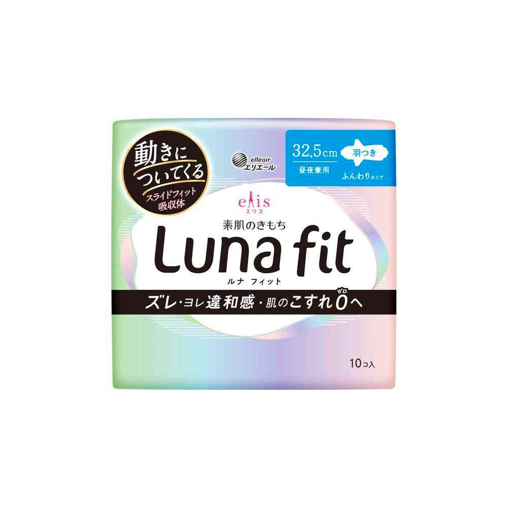 Daio Paper Elis Skin Feel Luna Fit Day & Night Use 32.5cm with Wings 10 Sheets