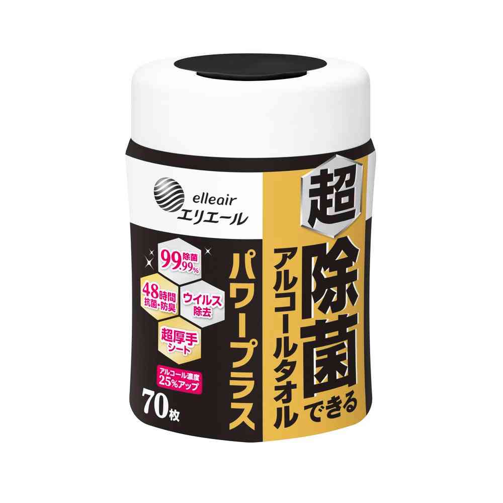 Daio Paper Super Disinfecting Alcohol Wipes Power Plus Bottle 70 Sheets