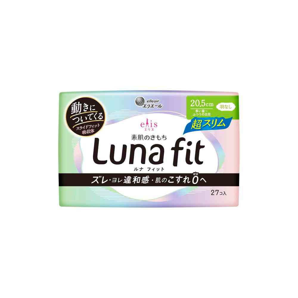 Daio Paper Elis Skin Feel Luna Fit Super Slim Heavy Day to Normal Use 20.5cm Wingless 27 Pieces