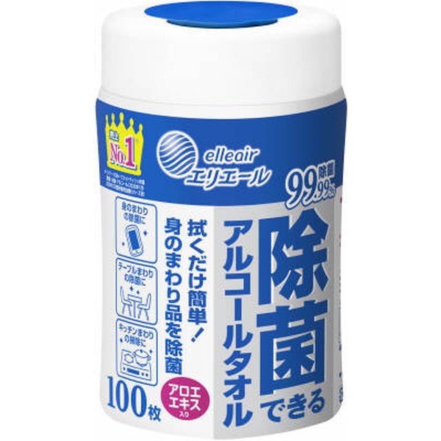 Elleair Alcohol Wipes 100 Sheets