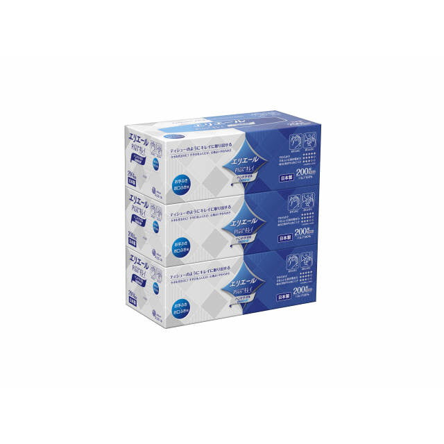 Elleair Plus+ Kirei Paper Hand Towel Box 200W3P