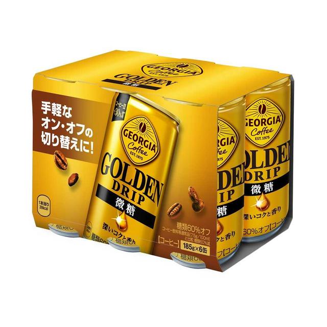 Coca-Cola Georgia Golden Drip Low Sugar 185ml x 6
