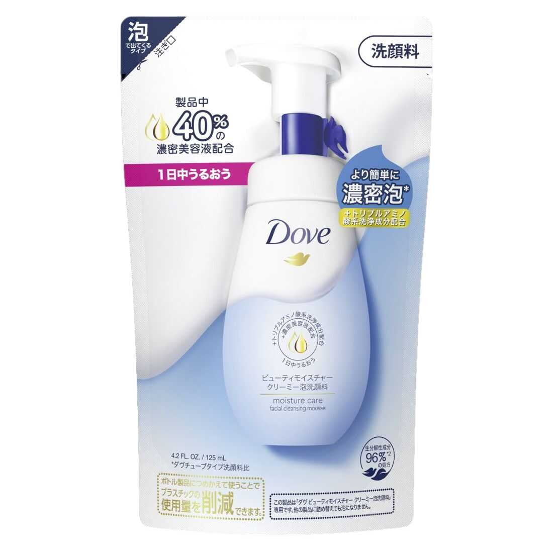 Unilever Dove Beauty Moisture Creamy Foam Cleanser Refill 125ml