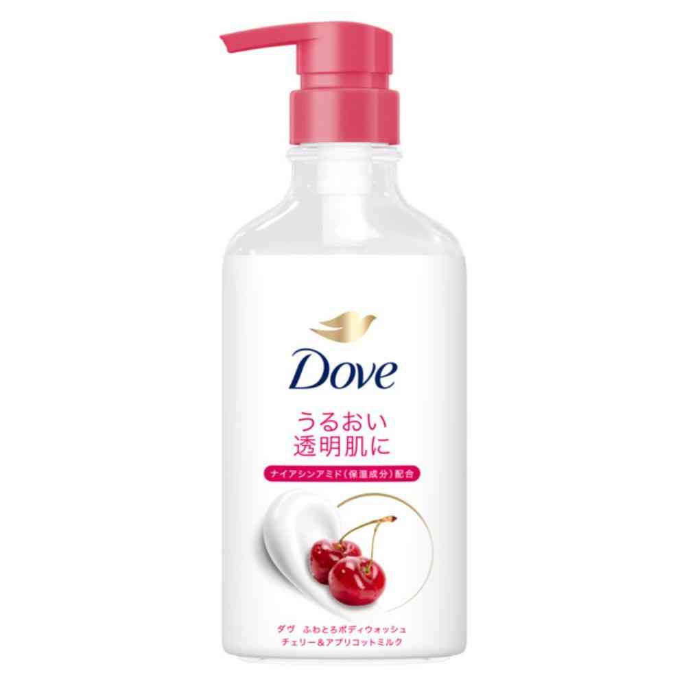 Unilever Dove Fluffy Creamy Body Wash Cherry & Apricot Milk Pump 450g