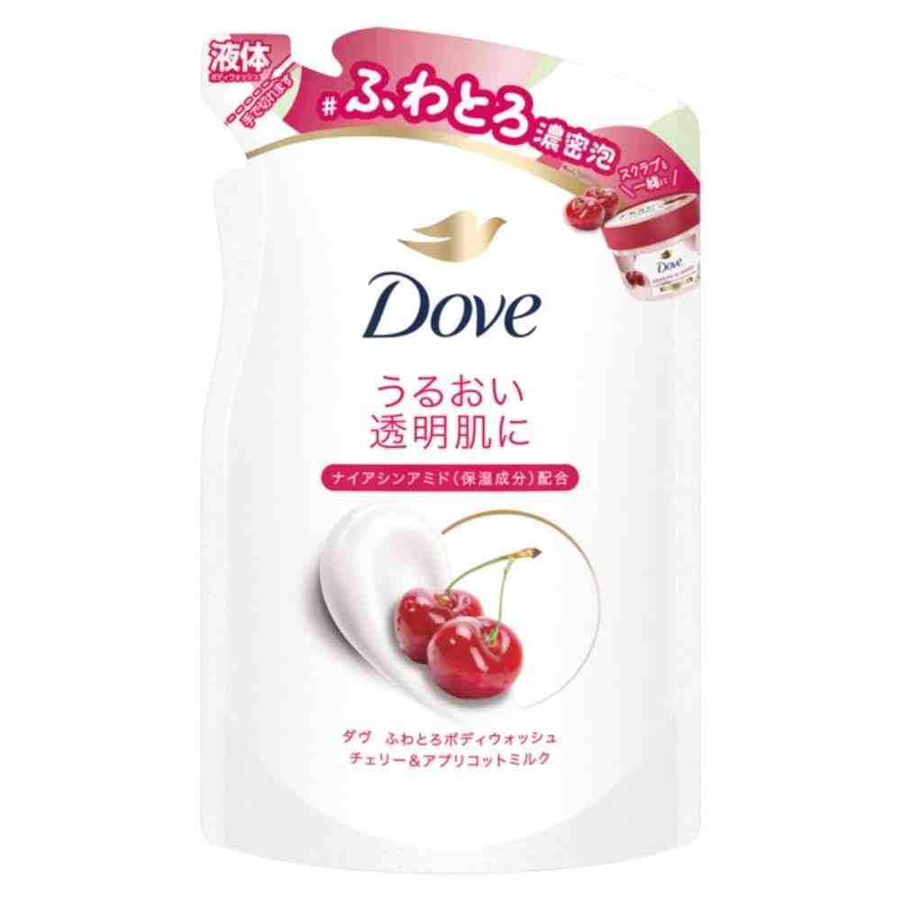 Unilever Dove Fluffy Creamy Body Wash Cherry & Apricot Milk Refill 340g