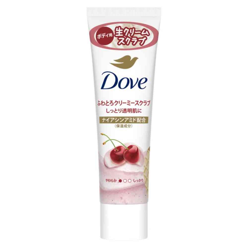 Unilever Dove Fluffy Creamy Scrub Cherry & Apricot Milk Tube 50g