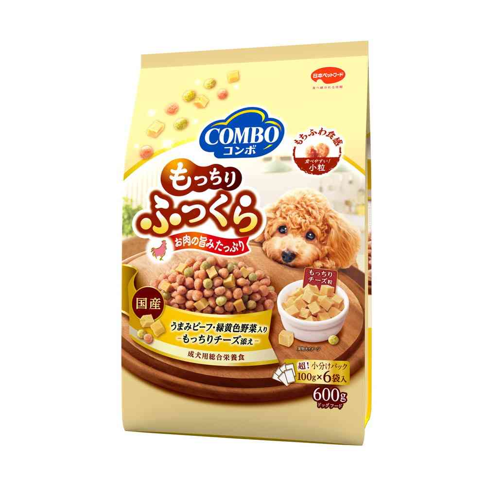 Nihon Pet Food Combo Dog Soft and Fluffy Beef with Cheese 600g (100g x 6 Bags)