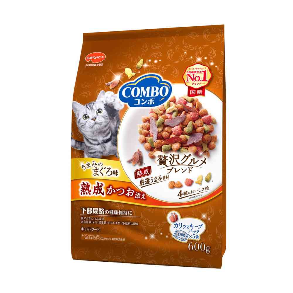 Nihon Pet Food Combo Cat Tuna Flavor with Aged Bonito 600g (120g x 5 bags)